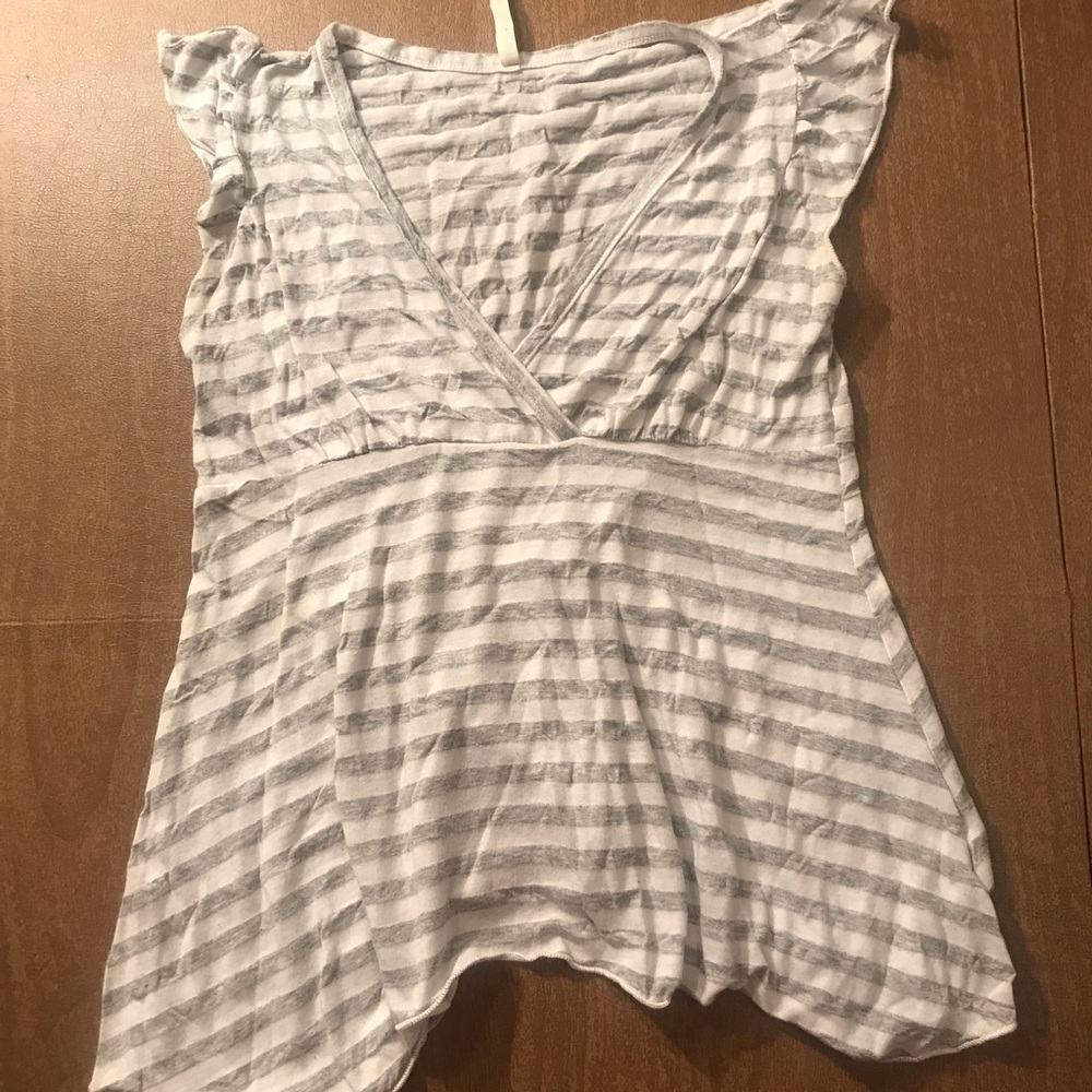 Cherish Gray and White T-Shirt